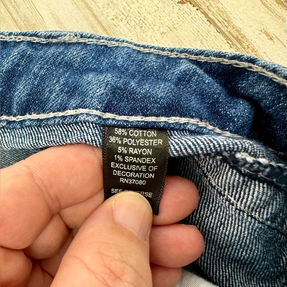 Cato Premium Capri Jeans Women's 20W 44x33 Blue Straight Leg Mid Rise - Picture 7 of 10